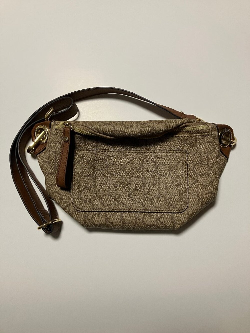 Calvin Klein Sonoma Signature Monogram Crossbody Bag, Logo